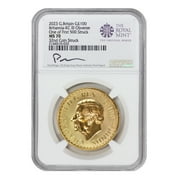 Great Britain 2023  100 Gold Britannia KCIII NGC MS70 32nd Coin Struck Morgan Label British Royal Mint