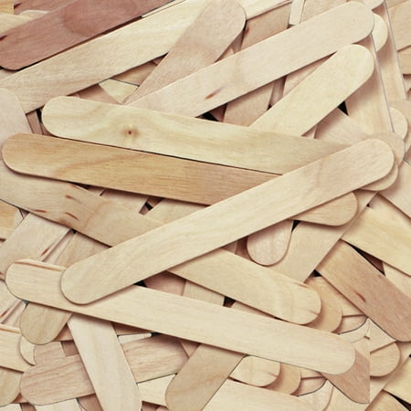 Chenille Kraft Natural Wood Craft Sticks, Jumbo Size, 6" x 3/4", 500/Box