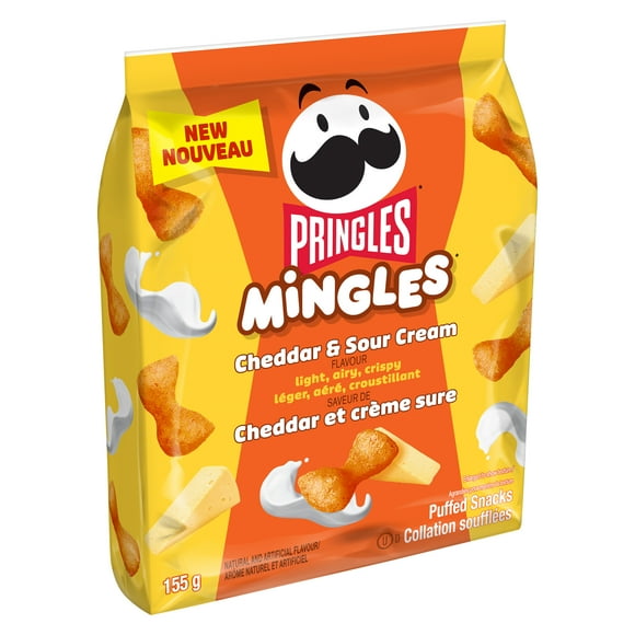 Pringles Mingles Saveur de Cheddar et crème sure 155g PRG MNGLS CA CHDR&SRCRM PFD SNKS 155GMX6