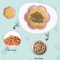 thumbnail image 5 of L La comida para gatos de cerámica de la forma de la flor platea los cuencos bajos para los gatitos y los animales pequeños, 5 of 5