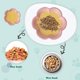 thumbnail image 5 of S La comida para gatos de cerámica de la forma de la flor platea los cuencos bajos para los gatitos y los animales pequeños, 5 of 5