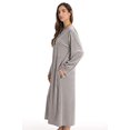 thumbnail image 2 of Just Love Plush Zipper Lounger Robe 6795-GRY-2X Grey, 2 of 2