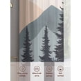 thumbnail image 6 of Mountain Forest Sheer Curtains 54 Inch Length 2 Panels Set for Living Room/Bedroom, Nature Tree Scenery Watercolor Pink Blue Curtain Sheers Drapes Rod Pocket Curtains Window Treatment Set 52''x54''x2, 6 of 7
