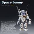 thumbnail image 3 of 3D Metal Puzzle for Adults, 500+PCS DIY Aerospace Rabbit with LED Lights & Stand, Creative Desk Decorations for Home & Office, 3 of 5