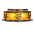 thumbnail image 5 of Meyda Tiffany 24466 Reeds And Cattails 2 Light 16" Wide Semi-Flush Drum Ceiling Fixture -, 5 of 7