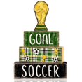 thumbnail image 1 of Bloques decorativos de madera de fútbol DIYDEC, 4 piezas, 1 of 7