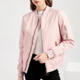 thumbnail image 4 of Defitshape Women's Soft Jacket Zip Up Top Winter Fashion Fall Spring Full Zip Cozy Smooth Classic Pocket Jackets Pink Small, 4 of 4