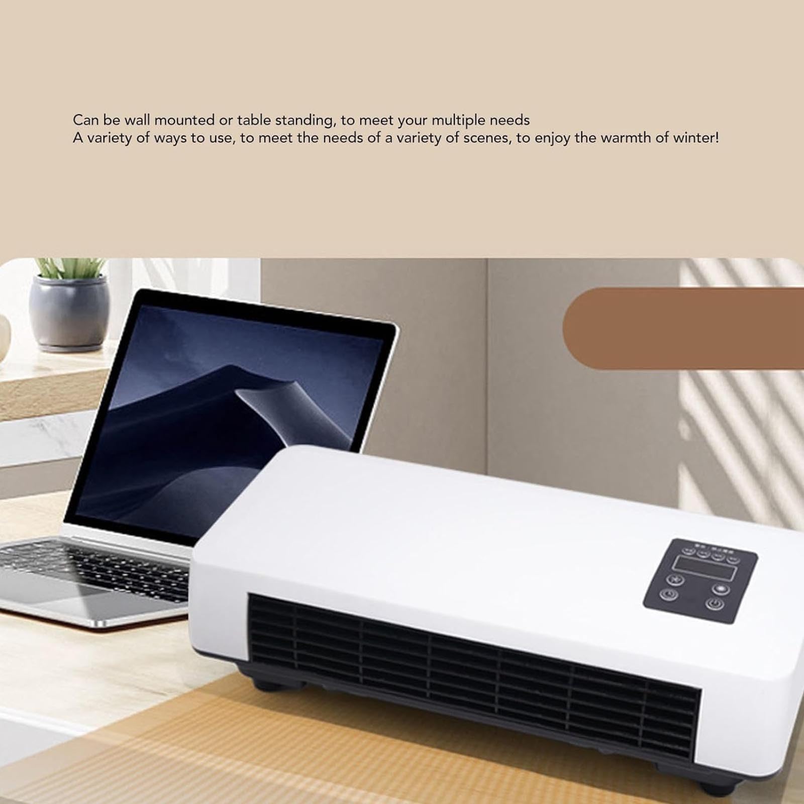 Ductless Air Conditioner, Mini Split AC/Heating System, Ductless Portable Air Conditioners No Windows Needed. Wall Mounted Air Conditioner with Remote Control & Timer for Bedroom Living Room (A)