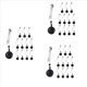thumbnail image 1 of Kit de Carrete DIY con Cuentas de 36 Piezas, Carrete Nombre IdentificacióN RetráCtil, Soporte Clips para Cuentas, Barra en con Clip para CinturóN, Negro, 1 of 1