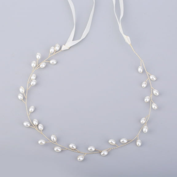 Soimiss Wedding Hair Pieces Beaded Headpiece Simple Design Hair Accessory for Headdress 1Pcs