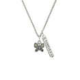 thumbnail image 2 of Delight Jewelry Two-tone Butterfly with Hearts Silvertone Forever Bar Charm Necklace, 23", 2 of 4