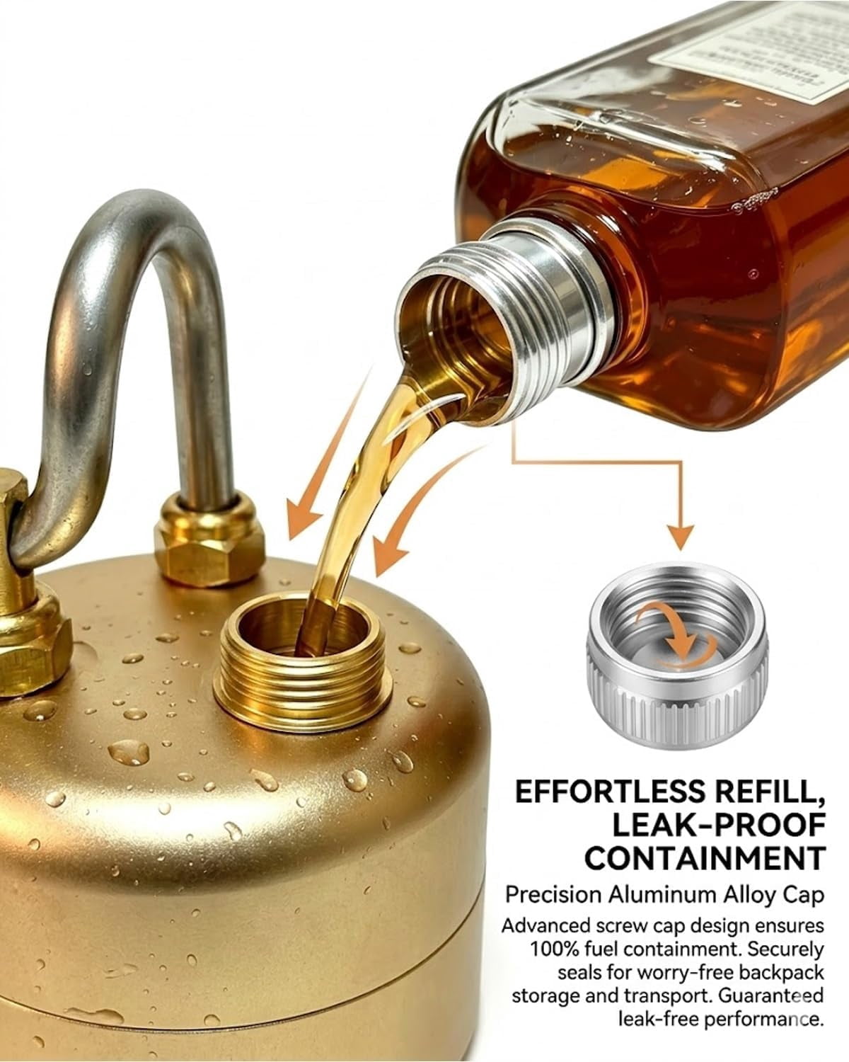 High-Power Portable Alcohol Stove Kit in Round Brown for Camping Cooking