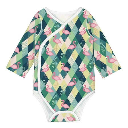 

Matuu Flamingo for Baby Long-Sleeve Bodysuit Soft Cotton Comfortable and Breathable Perfect for Newborns and Infants