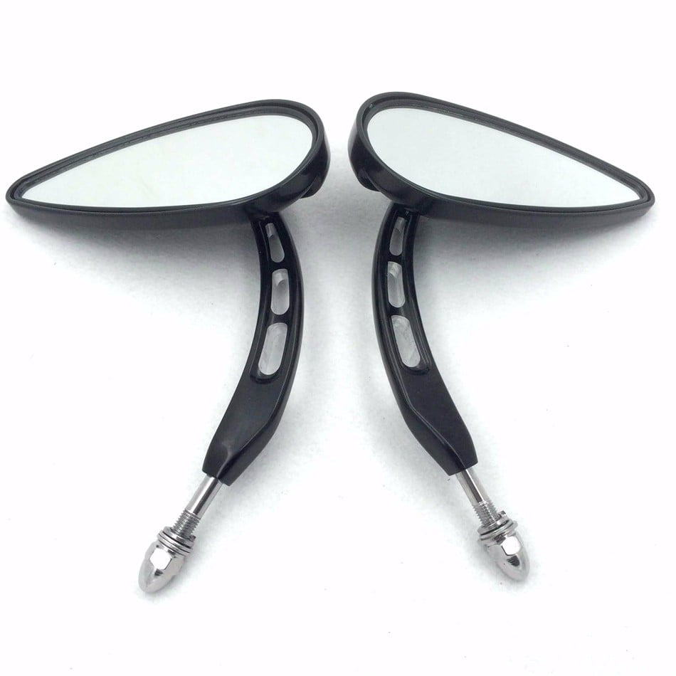 except VRSCF and XL1200X mounted below the handlebars HTT Motorcycle Black Skull Side Mirrors with Hollow-out Stems For Harley Davidson Sportster 883 Hugger XLH883HUG 