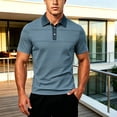 thumbnail image 2 of JAJAHO Mens Striped Polo Shirts Quick Dry Summer Short Sleeve Lightweight Performance Polos For Men Outdoor Golf Wear Versatile Tops, 2 of 4