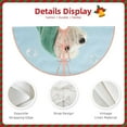 thumbnail image 4 of Daiia Dog Wrapped in Towel Drawing Merry Christmas Tree Skirt , Xmas Large Lace-up Tree Skirt, Santa Snowflakes Rustic Home Decorations New Year Party Farmhouse Decor-36", 4 of 7
