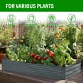 thumbnail image 2 of LuxenHome 6x3ft Galvanized Raised Garden Bed Rectangular Gardening Planter Box Outdoor Planting Bed, 2 of 11