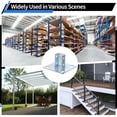 thumbnail image 7 of 4 PCS Strut Post Bases, 4 Slotted Holes U Post Base for 1-5/8 Inches Square Single Channel, 5.7 x 5.7 Inches Large Panel Anti-Tilt Ground Bracket, Heavy Duty Galvanized Carbon Steel Floor Post Base, 7 of 7