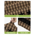 thumbnail image 4 of Brown Black Plaid Bar Stool Covers Set of 4, Vintage Rustic Star Buffalo Check Stretch Washable Bar Chair Covers with Backs, Removable Pub Counter Height Chair Cover for Kitchen Dining Room Cafe, 4 of 7
