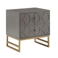 thumbnail image 2 of Weston Home Shiloh Arched Diamond Gold Metal End Table, Grey, 2 of 8
