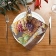 thumbnail image 2 of BZSMCE Satin Native Fab Cotton Dinner Napkin Grapes Pattern Reusable, 2 of 8