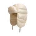 thumbnail image 3 of Gorro cálido de invierno para mujer, ajustable, con orejeras, moderno, decorativo, suave y cálido. Beige, 3 of 9