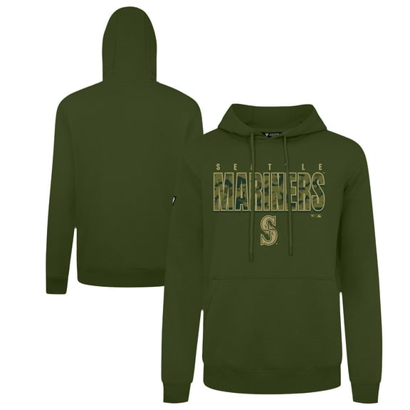 Men's Levelwear  Green Seattle Mariners Podium Protect Pullover Hoodie