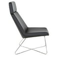 thumbnail image 3 of Chaise d'Appoint Geena en Tissu Dillon Noir avec Base de Traîneau Chromée, 3 of 6