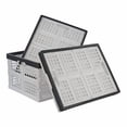thumbnail image 2 of Teyyvn 3-Pack 30 L Plastic Stackable Collapsible Storage Crates, Folding Storage Baskets, 2 of 4