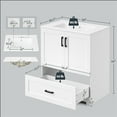 thumbnail image 3 of Yaheetech 34" Tall Modern Freestanding Bathroom Vanity with Ceramic Basin, White, 3 of 7