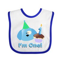 Inktastic 1st Birthday Puppy Blue Boys Baby Bib