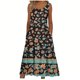 thumbnail image 1 of Bajo Vestido Pantalones Cortos Mujeres Casual Cuello Redondo Impresión Bolsillos sin Mangas Vestido Vestido Corto para Mujeres Verano, 1 of 5