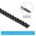 thumbnail image 3 of Unique Bargains 0.6' Wide 2 Yards Self Adhesive Lace Tape Ribbon Stickers Masking Cotton Decorative for Craft, Black 3 Pcs, 3 of 6