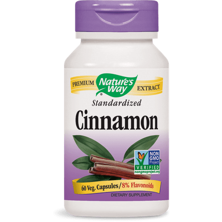 Nature's Way Cinnamon Standardized Non-GMO Project verified, Tru-ID? Certified, 60 (Best Way To Consume Cinnamon For Weight Loss)
