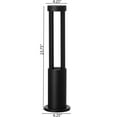 thumbnail image 5 of Gardenised 24-Inch Round LED Bollard Path Lights – Durable Decorative Aluminum Wired Landscape Lighting for Walkways, Gardens, Pools, Porches, Driveways, and Surrounding Areas, Black, 5 of 8