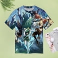 thumbnail image 5 of Genshin Impact Womens T-Shirt Round Neck Short Sleeve Tee Shirts Summer Breathable Tops Blouse 5XL, 5 of 8