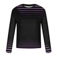 thumbnail image 5 of DeHolifer Sweatshirts for Men Graphic Geometric Printed Crewneck Long Sleeve Pullover T-Shirt Fall Fashion Pullover Tops Purple 2XL, 5 of 5