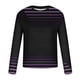thumbnail image 4 of Blusas y camisas de manga larga con cuello redondo para hombre, blusa informal de manga larga con cuello redondo y estampado de rayas, blusa de poliéster para hombre, 4 of 4
