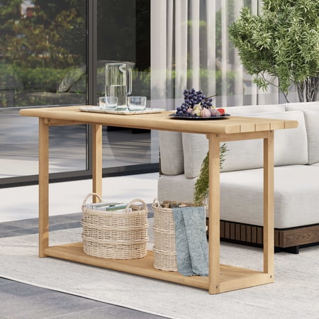 Christopher Knight Home 60" Woodside Rectangular Outdoor Buffet & Console Table, Light Teak