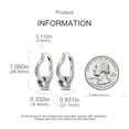 thumbnail image 2 of MULA Hoop Earrings for Women S925 Sterling Silver Cubic Zirconia Shinning Hearts Jewelry Gifts, 2 of 6