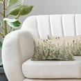 thumbnail image 5 of Spring Pillow Covers 12x20 Set of 2 Sage Green Floral Wild Flower Plant Vintage Botanical Print Decorative Lumbar Throw Pillow Cases Rectangle Outdoor Seasonal Farmhouse Decor for Sofa Couch Bed, 5 of 6