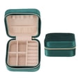 thumbnail image 3 of Organizador de joyas Jadeshay de viaje compacto Caja de joyería de terciopelo, 3 of 12