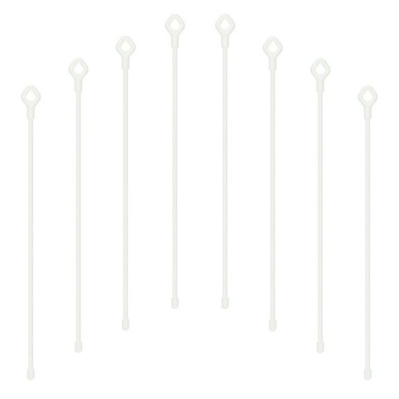 Uxcell Silicone Cable Ties, 12 Inch Reusable Twist Cable Ties Heavy Duty Bendable for Bundling Holding, 8 Pcs, White