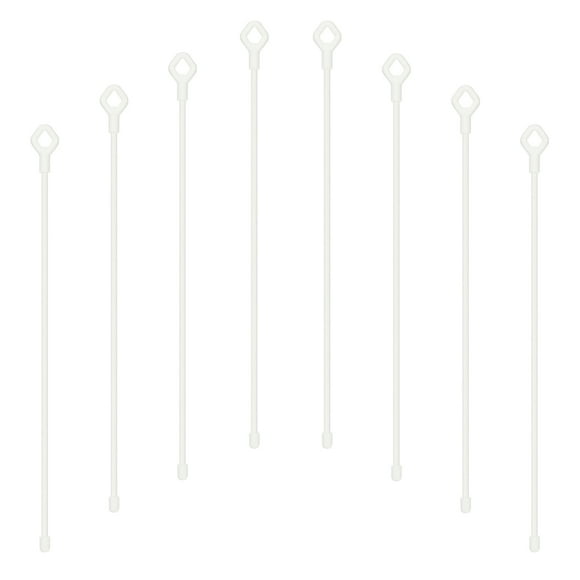 Uxcell Silicone Cable Ties, 12 Inch Reusable Twist Cable Ties Heavy Duty Bendable for Bundling Holding, 8 Pcs, White