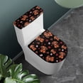 thumbnail image 2 of HELLHERO Glasses-Wearing Yaks Hearts Bathroom Toilet Lid Cover Set, Stretch Fit Dust-Proof Elastic Fabric Bathroom Toilet Cover Set, 2 of 8