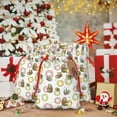 thumbnail image 5 of Fuzoiu Donut Sloth Print Christmas Gift Bag,Burlap Gift Bag with Drawstring Closure & Hang Tag,Perfect for Holidays, Birthdays, and Special Occasions-Medium, 5 of 7