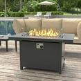 thumbnail image 2 of Kullavik Aluminum Propane Fire Pit Table 43 Inch 55,000 BTU Auto-Ignition, CSA Certification Outdoor Gas Fire Pits with Slide Out Tank Holder, Outdoor Fire Tables Wider Desktop, Windshield and Lid, 2 of 6