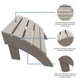 thumbnail image 4 of Island Retreat Ez-Care Tek-Wood Adirondack Ottoman - Slate Grey, 4 of 5