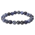 thumbnail image 2 of Pulsera De Cuentas Pulsera De Cristal Natural Elástica De 8 Mm De Diámetro Elegante para Regalo De Descompresión De Meditación Unisex Veteado Azul, 2 of 8