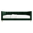 thumbnail image 3 of Castle Place Glam Velvet Upholstered Twin Daybed, Green, 3 of 6